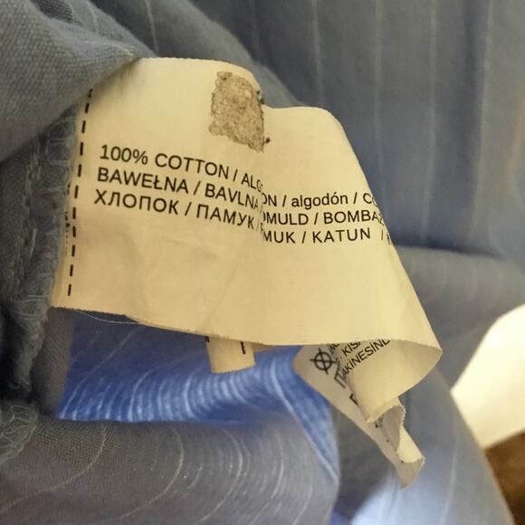 MNG Blue with White Striped Button Dress - Picture 7 of 14